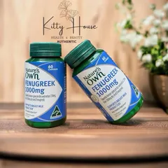 Viên uống lợi sữa Nature's Own Fenugreek 1000mg - Tăng cường sản xuất sữa cho mẹ bỉm sữa, hỗ trợ sức khỏe cho mẹ và bé, lọ 60 viên