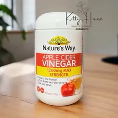 Viên uống giấm táo Nature's Way 1200mg - Hỗ trợ giảm cân, tiêu hóa và detox hiệu quả, lọ 90 viên