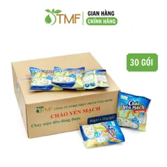 Cháo Yến Mạch Gạo Lứt Ăn Liền Tâm Minh - Thùng 30 Gói 100% Tự Nhiên, Giảm Cân Healthy, Không Bột Ngọt, Dinh Dưỡng Tiện Lợi