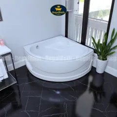 Bồn Tắm Góc Mini 1m2 Regalbath (RB-12RA) - Thiết Kế Bo Góc Tiết Kiệm Diện Tích - Phù Hợp Cho Phòng Tắm Nhỏ và Spa Gia Đình