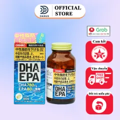Viên uống bổ não DHA EPA Orihiro 180 viên - Tăng cường trí nhớ, hỗ trợ sức khỏe não bộ, sản phẩm nội địa Nhật Bản.