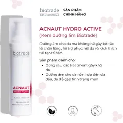Kem Dưỡng Ẩm Biotrade Acnaut Hydro Active Cream 60ml - Phục Hồi Da Sau Mụn, Chống Viêm, Duy Trì Độ Ẩm, Cho Da Hỗn Hợp và Dầu