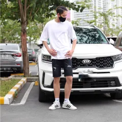 Quần Short Bò Nam Rách Màu Đen Co Giãn 4 Chiều VNXK - Denim Thời Trang Thoải Mái Cho Nam Giới