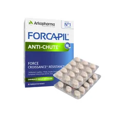 ( Nhập khẩu, có tem)Viên uống Forcapil Anti-Chute Giúp tóc chắc khỏe, giảm nguy cơ rụng tóc hộp 30 viên chính hãng Pháp