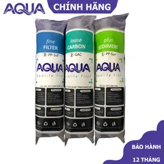 Bộ lõi lọc nước AQUA chính hãng 1 2 3 - Giải pháp tối ưu cho máy lọc nước gia đình, bảo vệ sức khỏe và nguồn nước sạch