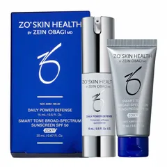 Bộ đôi ZO Sun Smart Duo - Tinh chất phục hồi Daily Power Defense & Kem chống nắng SPF 50 - Giải pháp bảo vệ da lý tưởng khi du lịch
