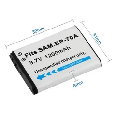 Pin Máy Ảnh Samsung BP-70A 1200mAh - Pin Lithium Chất Lượng Cao Tương Thích Samsung AQ100, ES65, SL50, ST60, TL105