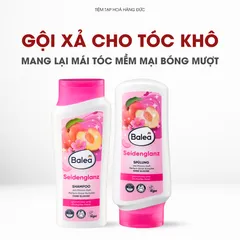 Bộ Dầu Gội Xả Balea Nature Beauty - Dưỡng Tóc Xỉn Màu Thiếu Sức Sống, Tóc Mềm Mượt, Thuần Chay, Không Silicone, Hương Đào Tươi Mát