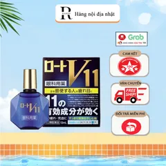 Nước nhỏ mắt cao cấp Rohto V-11 Nội Địa Nhật Bản dành cho người làm việc quá sức , người cao tuổi . 292603