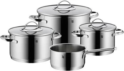 Bộ Nồi Inox WMF Aparto 4 Món - Đế Đa Năng TransTherm, Chất Liệu Cromargan Cao Cấp, Phù Hợp Mọi Loại Bếp