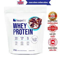 Bột Đạm Sữa LEANFIT SPORT Whey Protein Isolate Canada - Tăng Cường Cơ Bắp, Hỗ Trợ Phục Hồi Sau Tập Luyện, Dinh Dưỡng Tuyệt Vời cho Người Tập Gym