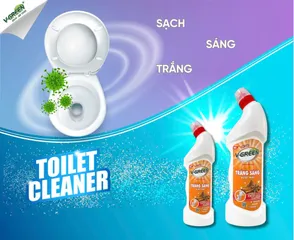 Nước Tẩy Toilet V-Green 1L - Sạch Bóng, Diệt Khuẩn Hiệu Quả, Hương Thơm Dễ Chịu, An Toàn Cho Gia Đình bạn