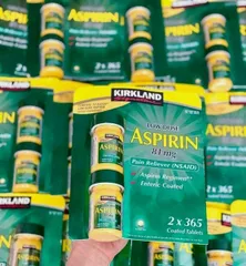 Vỉ 2 Lọ Aspirin Thấp 81Mg Kirkland Signature - Hỗ Trợ Sức Khỏe Tim Mạch, 2 X 365 Viên, Chất Lượng Mỹ