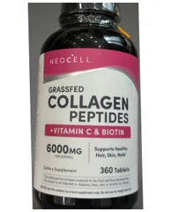Viên uống Collagen Neocell Grassfed 360 viên - Vitamin C & Biotin của Mỹ - Giúp làm đẹp da, tóc và nâng cao sức khỏe gân xương.
