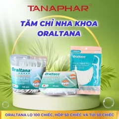 Combo 3 Hộp Tăm Chỉ Nha Khoa Oraltana 150 Chiếc - Vệ Sinh Răng Miệng Tiêu Chuẩn 5 Sao, Hiệu Quả Cao, Tiện Dụng