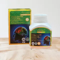 Viên uống bổ não Vitatree Ginkgo Plus 6000mg with Q10 50mg