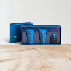 Set Nước Hoa Nam Mini Versace Eros - Nước Hoa 5ml, Gel Tắm 25ml, After Shave Balm - Quà Tặng Phong Cách Sang Trọng