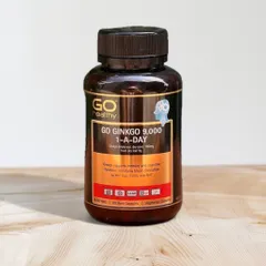 Viên uống bổ não Go Ginkgo 9000 - Tăng cường trí nhớ tự nhiên, 60 viên chất lượng từ Go Healthy
