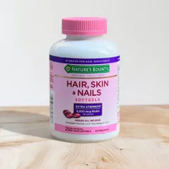 [ MẪU MỚI ] Viên uống Hair Skin Nails 5000mcg biotin Nature’s Bounty 250 viên
