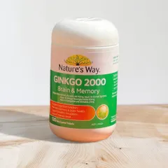 Viên Uống Bổ Não Nature's Way Ginkgo Biloba 2000mg - 120 Viên Tăng Cường Trí Nhớ và Tập Trung