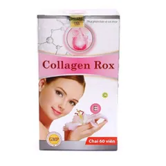 Viên uống Collagen Rox bổ sung Vitamin E - Giải pháp trắng da, giảm nám, mờ thâm, làm đẹp da - Hộp 60 viên (Màu hồng)
