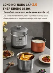 Nồi áp suất điện tử Joyoung 5L JHPC-5039 - Nấu ăn nhanh chóng, tiết kiệm thời gian, chức năng đa dạng, an toàn cho gia đình
