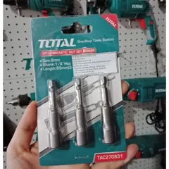 Bộ Mũi Từ Bắn Tôn 3 Chi Tiết Total TAC270831 - Dụng Cụ Tiện Ích Có Từ Tính Mạnh 8mm, Đuôi Lục Giác 1/4"