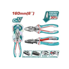 Kìm Răng 6inch Total THT210606 - Dụng Cụ Tiện Ích Bền Bỉ Thép CR-V, Tay Cầm Nhựa PP-TPR Ổn Định, Thiết Kế Thoải Mái