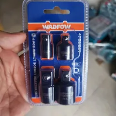 Bộ 4 Đầu Chuyển Tuýp Wadfow WMS6404 - Hợp Kim CrV Chịu Lực, Dùng Cho Máy Khoan Vặn Vít Và Cần Siết Tay