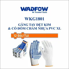 Găng tay bảo hộ dệt kim WADFOW WKG1801 chống trơn trượt - Găng tay lao động chất lượng cao, size XL