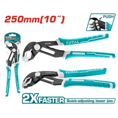 Kìm Mỏ Quạ Kẹp Nhanh TOTAL THTJ381006 - Dụng Cụ Tiện Ích 10" Chất Liệu Thép CrV, Tay Cầm TTR Hai Màu