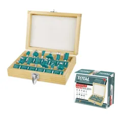 Bộ 12 Mũi Phay Gỗ 6mm Total TACSR0121 - Dụng Cụ Phay Gỗ Đa Năng, Hợp Kim Cao Cấp, Chống Mài Mòn, Tiện Lợi cho Thợ Mộc và DIY
