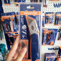 Dao Gập Tiện Dụng WADFOW WSK9419 - Lưỡi 61x19mm Sắc Bén, Thiết Kế Gấp Gọn, Tặng 5 Lưỡi Dự Phòng Chính Hãng
