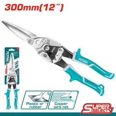 Kéo Cắt Tôn Đầu Thẳng Dài TOTAL THT525106 - Dụng Cụ Cắt Nhựa, Cao Su, Lưới Dây Đồng 300mm