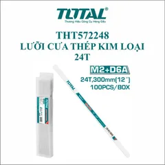Lưỡi Cưa Sắt 1 Inch 24 Răng TOTAL THT572248 - Bộ 3 Lưỡi Chuyên Dụng Cho Khung Cưa Sắt
