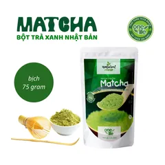 Bột Matcha Trà Xanh ONELIFE Nhật Bản 75g - Giảm Cân, Không Đường, Pha Nhanh, Dinh Dưỡng Từ Thiên Nhiên, Thức Uống Lành Mạnh
