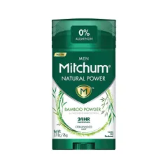 Lăn Khử Mùi Mitchum Men Natural Power 40g - Kháng Khuẩn, Công Thức Tự Nhiên, Không Chứa Nhôm, Bảo Vệ Suốt 24 Giờ