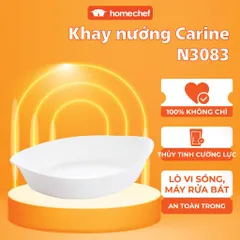 Khay Nướng Thủy Tinh Luminarc Cuisine Carine 32x20cm - Bền Bỉ Chịu Nhiệt, An Toàn Cho Lò Nướng Và Lò Vi Sóng, Hàng Chính Hãng