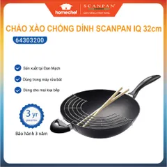 Chảo Xào Chống Dính Scanpan IQ 32cm - Đúc Liền Khối, An Toàn, Bảo Hành 3 Năm - Hàng Chính Hãng Dùng Bếp Từ