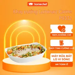 Khay Nướng Thủy Tinh Chịu Nhiệt Luminarc Cuisine Carine 30x22 cm - Dùng Trong Lò Nướng và Lò Vi Sóng, Hàng Chính Hãng