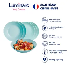 Bộ 6 đĩa thủy tinh Luminarc Diwali màu xanh ngọc DW6A - Sang trọng, an toàn, chất lượng cao cho bếp và bàn ăn hiện đại