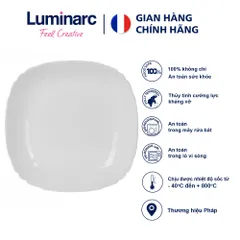 Bộ 6 Đĩa Thủy Tinh Sâu Đáy Lotusia 22cm - Sang Trọng, An Toàn Cho Mọi Bữa Ăn - Dùng Trong Lò Vi Sóng Và Máy Rửa Bát