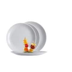 Set 4 Đĩa Thủy Tinh Luminarc Diwali Granit Màu Ghi - Sang Trọng, An Toàn, Chịu Nhiệt và An Toàn Cho Máy Rửa Bát