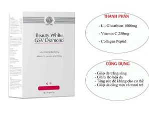 Cốm Sủi Beauty White GSV Diamond - Hỗ Trợ Trắng Da, Ngừa Lão Hóa, Giảm Thâm Nám, Tàn Nhang - Sản Phẩm Làm Đẹp Chất Lượng Cao