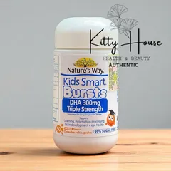 Viên Nhai Nature's Way Kids Smart Bursts DHA 300mg Triple Strength - Hỗ Trợ Phát Triển Não Bộ Cho Trẻ 50 Viên