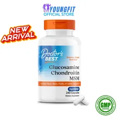 Viên Uống Glucosamine MSM Doctor's Best Tăng Cường Sức Khoẻ Khớp (Hộp 240 - 360 viên)- YoungFit
