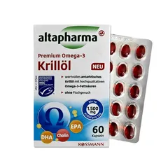 Dầu nhuyễn thể Altapharma Premium Omega-3 Krill oil Đức 60 viên