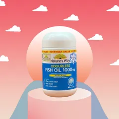 Viên Uống Dầu Cá Không Mùi 1000mg Nature's Way - Hỗ Trợ Tim Mạch, 80 Viên Kháng Viêm, Giảm Cholesterol