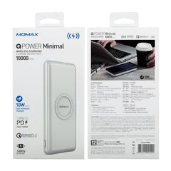 Pin Sạc Dự Phòng Momax QPower IP89 10000mAh 10W - Sạc Không Dây Tiện Lợi, Thiết Kế Sang Trọng, An Toàn Cho Thiết Bị Di Động