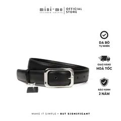 Thắt Lưng Nam Đen MINI MO SAGI – Da Bò NAPPA Cao Cấp, Slim 2.8cm, Phong Cách Thanh Lịch, Quà Tặng Nam Thời Trang